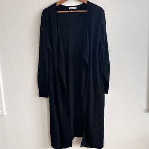 Nero Su Bianco Made in Italy wool blend longline duster navy cardigan  medium